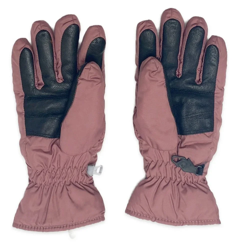 Kombi - Purple Snow Glove with Genuine Leather, Size M